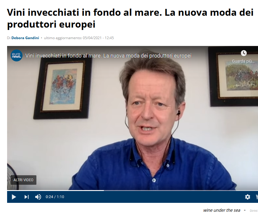 i vini dal mare e l'affinamento subacqueo del vino