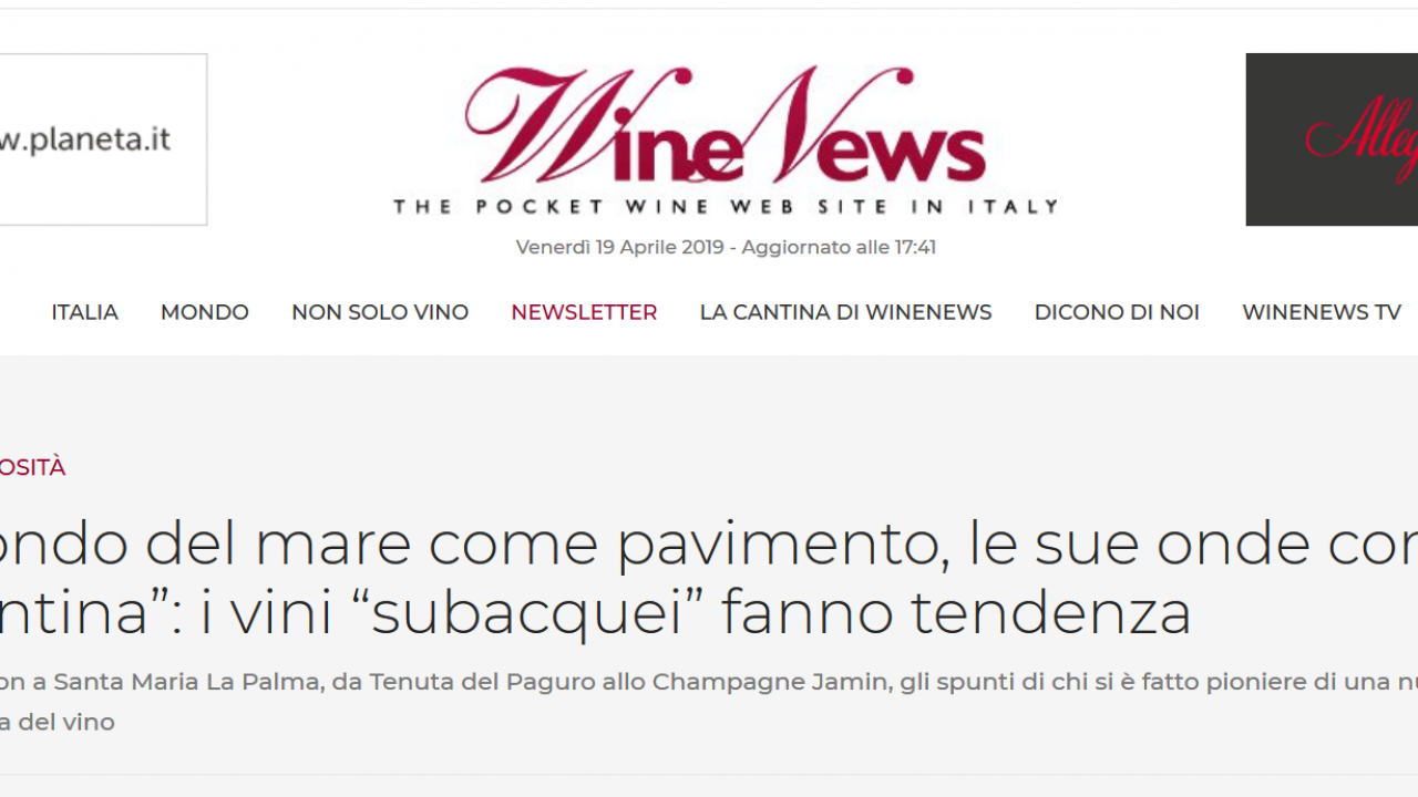 Wine News parla dei Vini dal mare